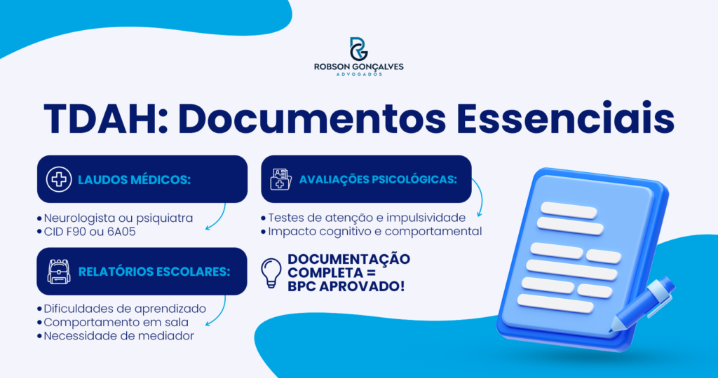 documentos para conseguir o bpc para quem tem tdah