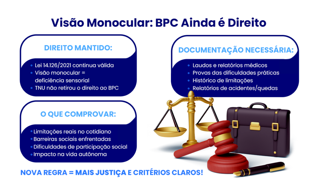 documentos para quem tem visao monocular conseguir o bpc