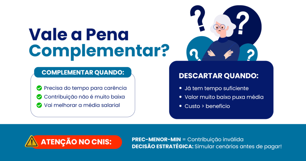 vale a pena complementar a contribuição previdenciária