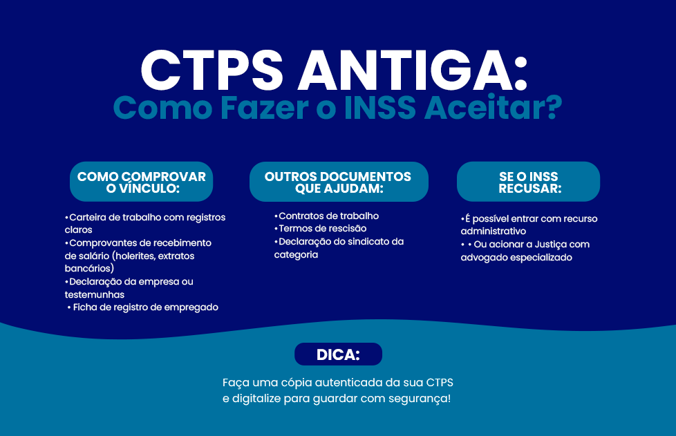 como fazer o inss aceitar a ctps antiga