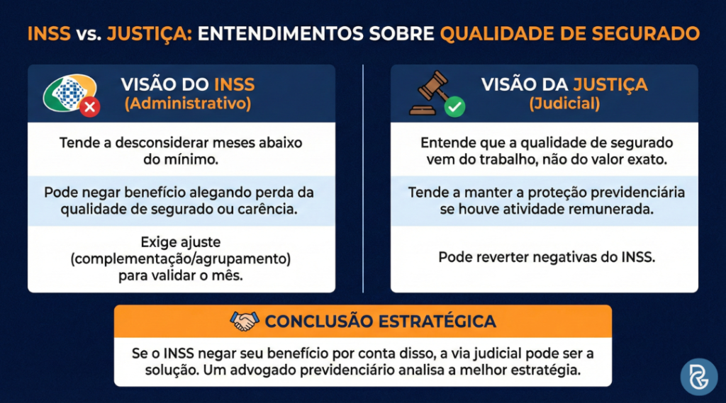 Contribuição do INSS abaixo do mínimo