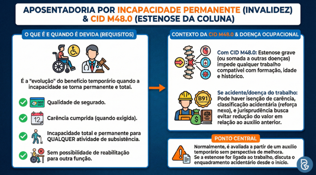 CID M48.0 estenose na coluna