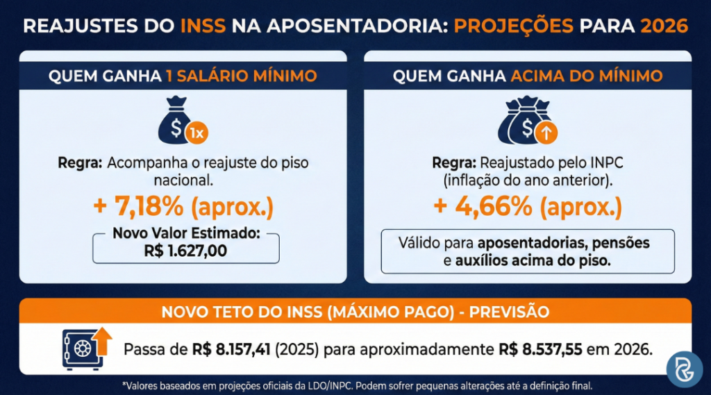 Reajustes do INSS na Aposentadoria em 2026