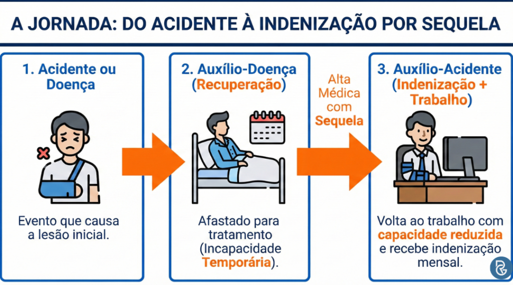 Diferença entre auxílio-doença e auxílio-acidente