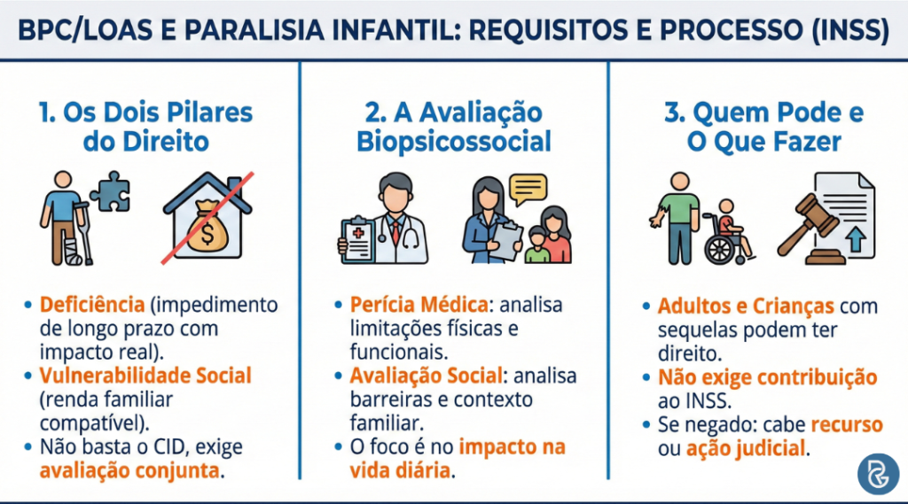 Paralisia infantil dá direito ao BPC/LOAS? Quem pode receber e como pedir