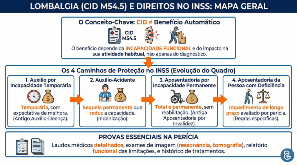CID da Lombalgia e quais os direitos no INSS?