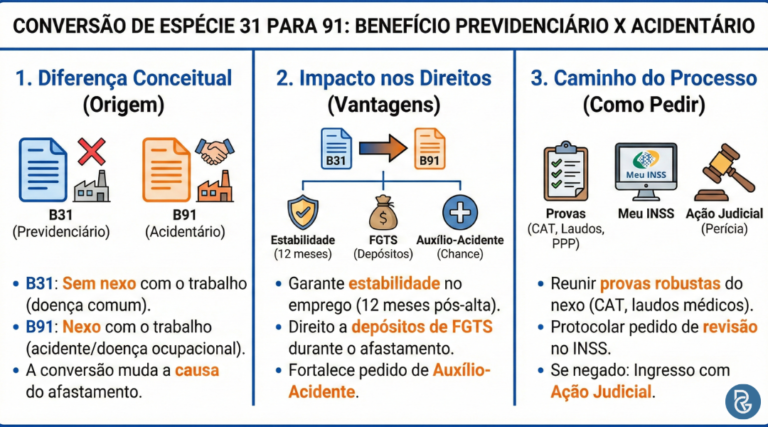 Conversão de espécie 31 para 91: como transformar o auxílio-doença ...
