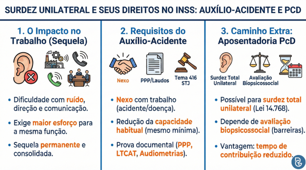 Surdez unilateral dá direito a auxílio-acidente?