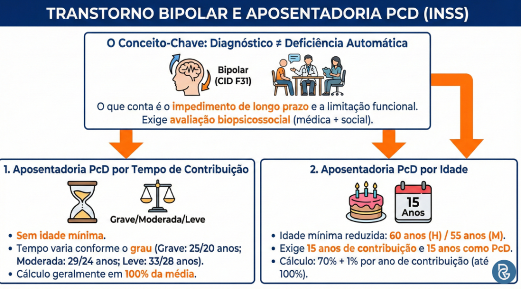 Transtorno bipolar é PcD