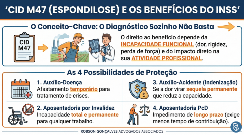 espondilose dá direito a benefício do INSS